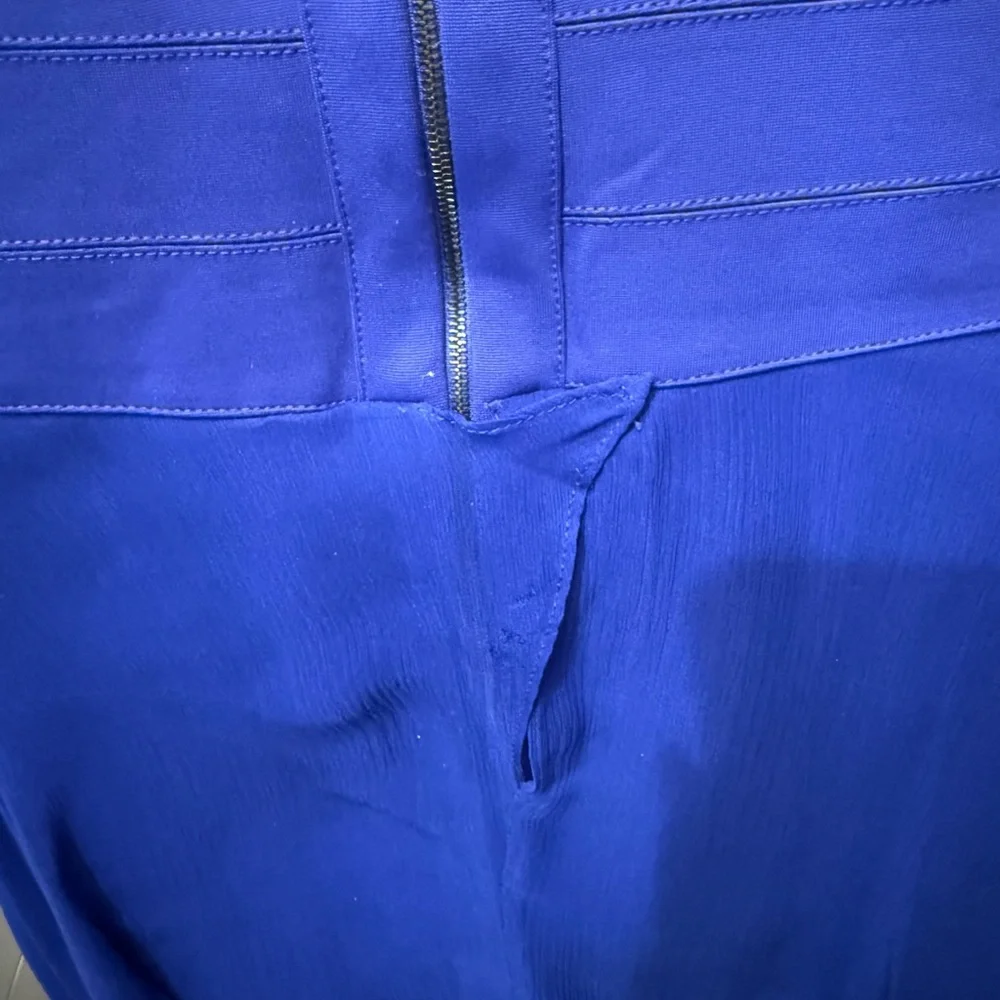 “Prom” BCBGMaxAzria Royal Blue Sheer Mini Dress - Picture 4 of 5